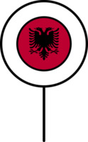 Albanië vlag cirkel pin icoon. png