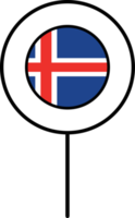 Islandia bandera circulo alfiler icono. png