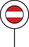 Áustria bandeira círculo PIN ícone. png
