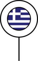 Greece flag circle pin icon. png