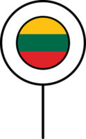litauen flagga cirkel stift ikon. png