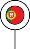 Portugal flag circle pin icon. png
