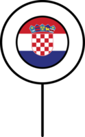 kroatien flagga cirkel stift ikon. png