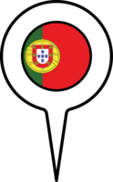 le Portugal drapeau carte aiguille icône. png