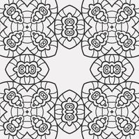 vector coloring geometric flower shapes pattern background