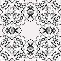 vector coloring geometric flower shapes pattern background