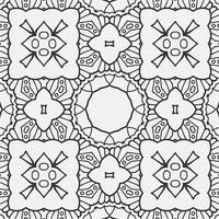 vector coloring geometric flower shapes pattern background
