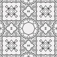 vector coloring geometric flower shapes pattern background