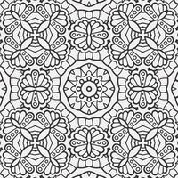 vector coloring geometric flower shapes pattern background