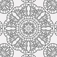 vector coloring geometric flower shapes pattern background