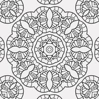 vector coloring geometric flower shapes pattern background