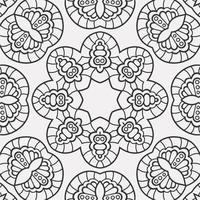 vector coloring geometric flower shapes pattern background