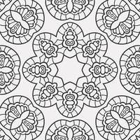 vector coloring geometric flower shapes pattern background