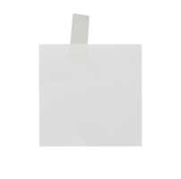 Blank white paper with tape png