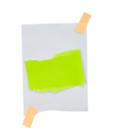 Blank note paper with tape isolated png