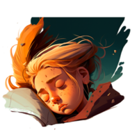 cute little girl sleeping png