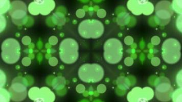 Green kaleidoscope bokeh shiny particle rain motion light luminance illustration night background, artistic space bokeh speed matrix magic effect background. photo