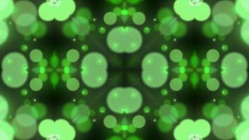 Green kaleidoscope bokeh shiny particle rain motion light luminance illustration night background, artistic space bokeh speed matrix magic effect background. photo