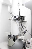 Electron microscope in a scientific laboratory used for diagnosis and research. photo