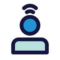 user of network connection fill icon style vector