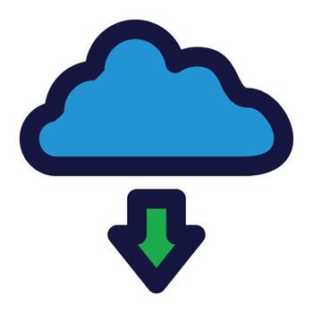 nube salvar de red conexión llenar icono estilo vector