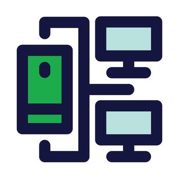 cloud system of network connection fill icon style vector
