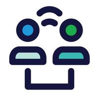 server data of network connection fill icon style vector