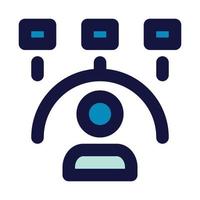 user connection of network connection fill icon style vector
