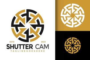 Shutter Camera logo vector icon illustration