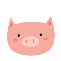 cute little pink piggy png