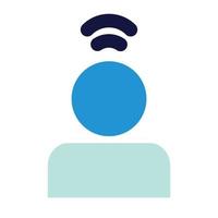 user of network connection flat icon style vector