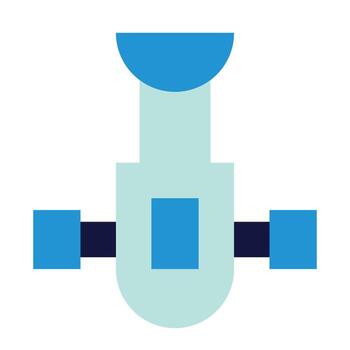 satélite de red conexión plano icono estilo vector