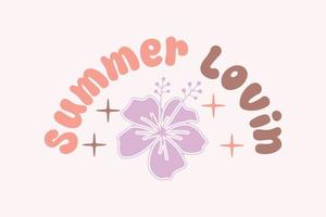 Retro Vintage style summer t shirt design vector