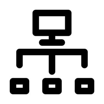 server connection of network connection Out of the box outline icon style vector