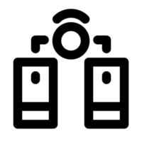 server cloud of network connection Out of the box outline icon style vector