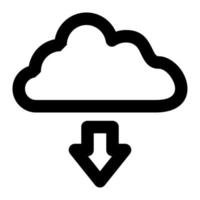 cloud save of network connection Out of the box outline icon style vector