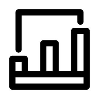 gráfico reporte de red conexión fuera de el caja contorno icono estilo vector