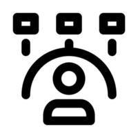 user connection of network connection Out of the box outline icon style vector