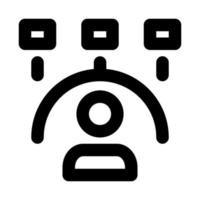 user connection of network connection Out of the box outline icon style vector