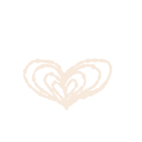 boho corazón en ilustración garabatear estilo png