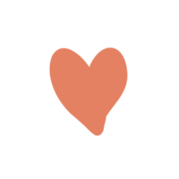 boho heart in illustration doodle style png