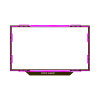 Online gaming screen panel and border design for gamers png