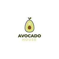 Vector house avocado logo design concept illustration idea