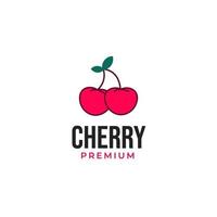 Vector cherry logo design concept illustration idea