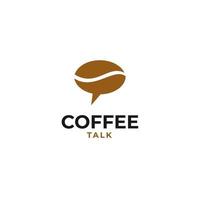 Vector coffee talk logo design concept template illustration idea