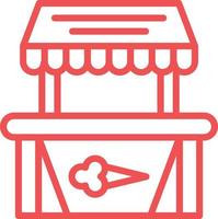 Ice Cream Stall Vector Icon Design