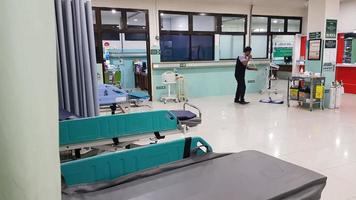 Surakarta, Indonesia, Jan 2023, Interior of recovery room in intensive care unit at Muwardi Hospital photo