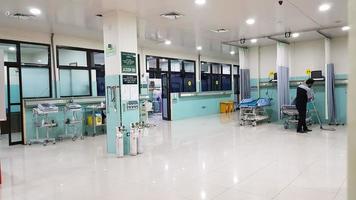 Surakarta, Indonesia, Jan 2023, Interior of recovery room in intensive care unit at Muwardi Hospital photo