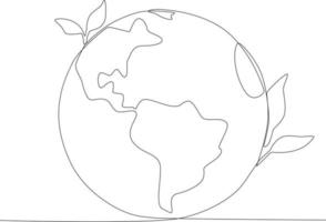 The earth and the trees around it vector