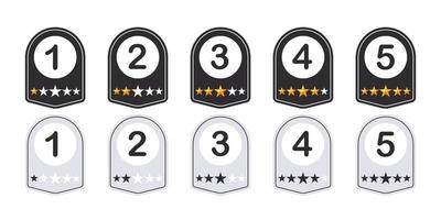 Rating stars badges. Customer review stars. Rate icons set. Feedback icons. Vector scalable graphics